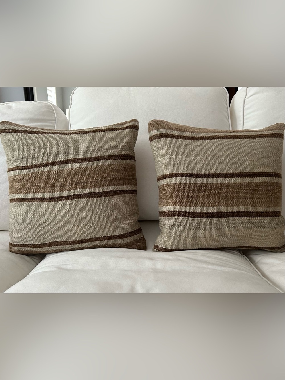 Striped Handwoven Turkish Throw Pillow covers